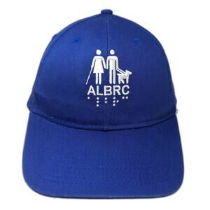 Hit Baseball Cap Blue White ALBRC Guide Dog Braille Cotton OS Hat Strapback